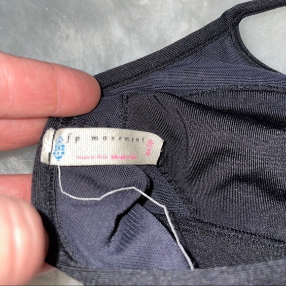 Free People Movement Refine Black Mesh Sports Bra - Picture 6 of 7